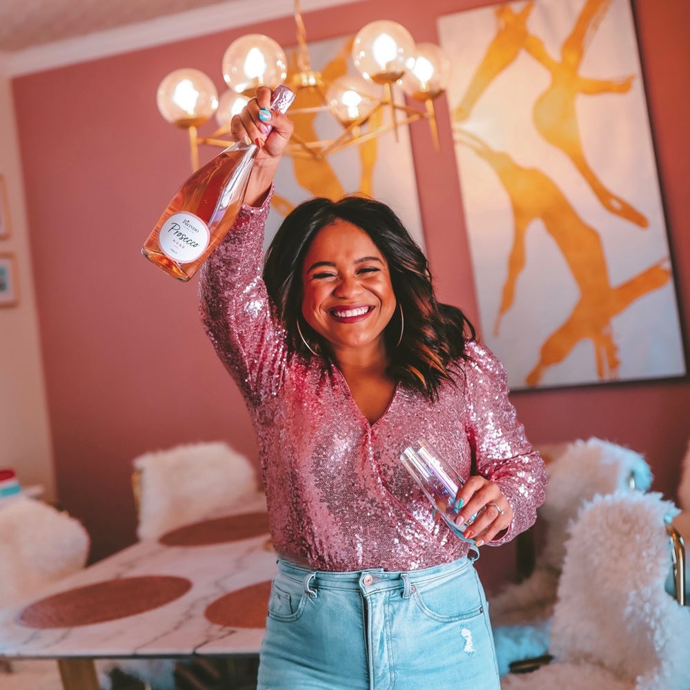 ASOS PINK SEQUIN BODYSUIT